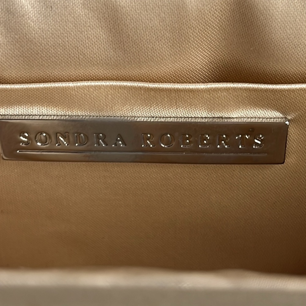 Sondra Roberts Satin Mini Bag Evening Bag Champagne NWT - Picture 7 of 11